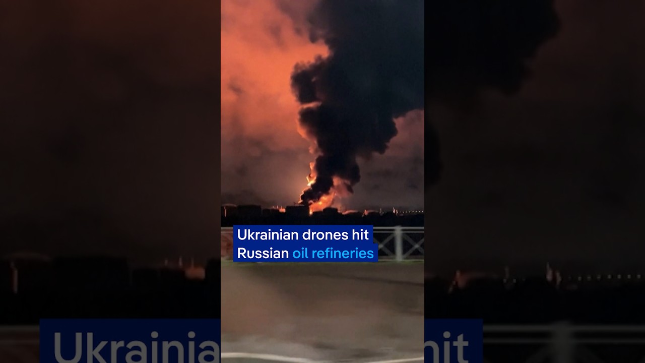 Ukrainian drones hit Russian oil facilities | DW News