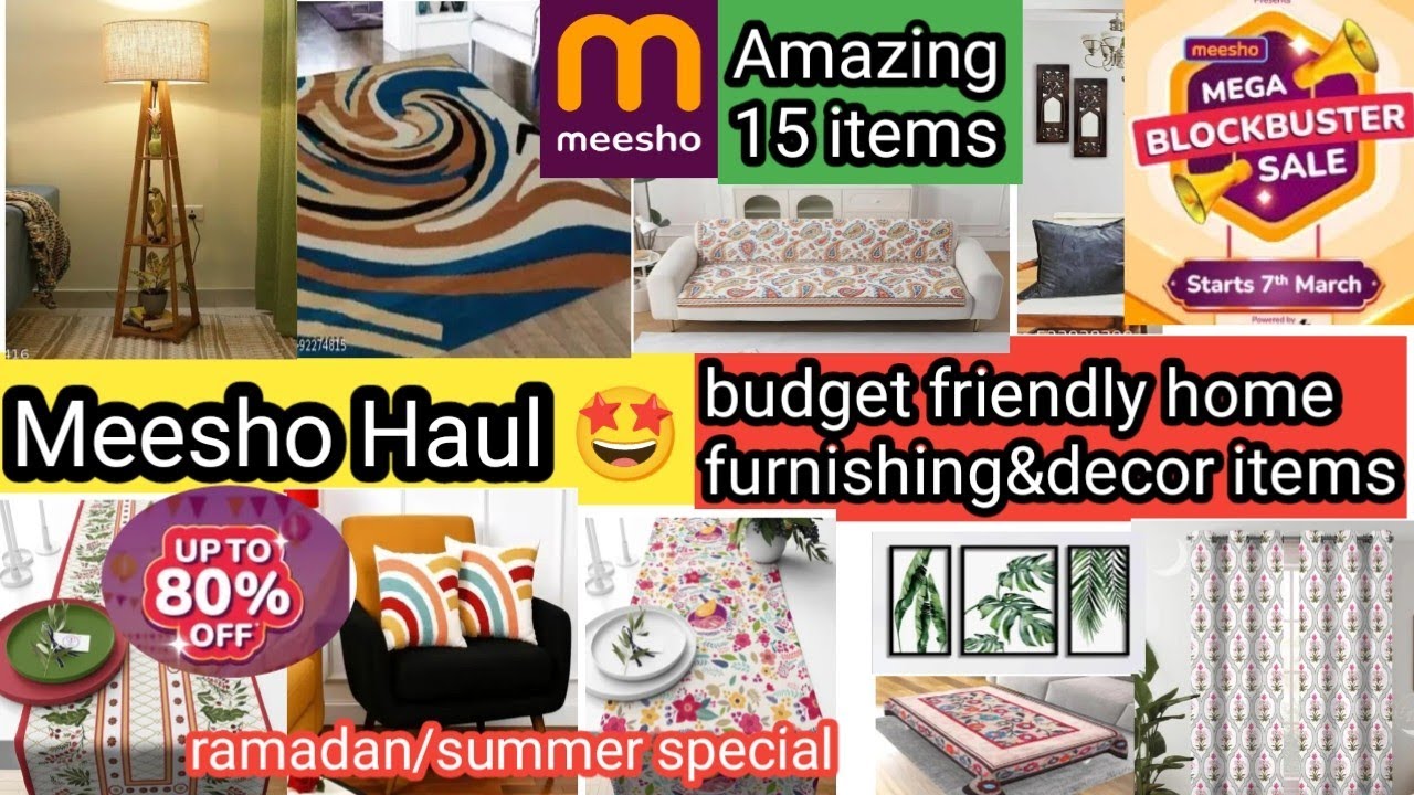 🤩🔥Meesho mega blockbuster sale upto 80%off😱 meesho home decor haul @meeshoapp