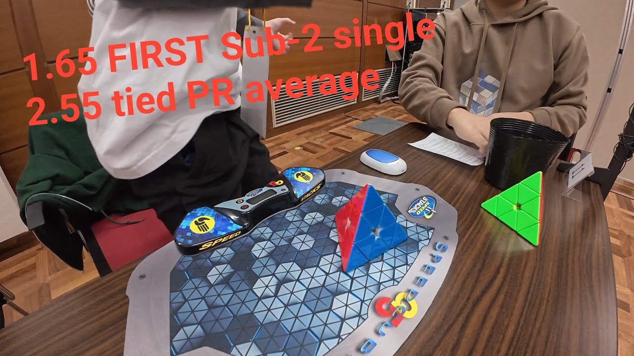 FIRST SUB-2 SINGLE!! 1.65 PR Single/2.55 tied PR Average(counting 3.18) Pyraminx Ota Autumn 2025