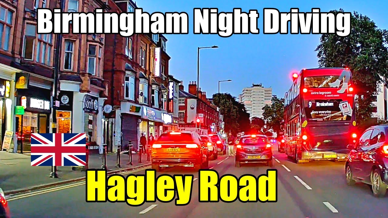 Hagley Road Night Drive 🌃 | Birmingham Drive Through UK POV City Tour After Dark
