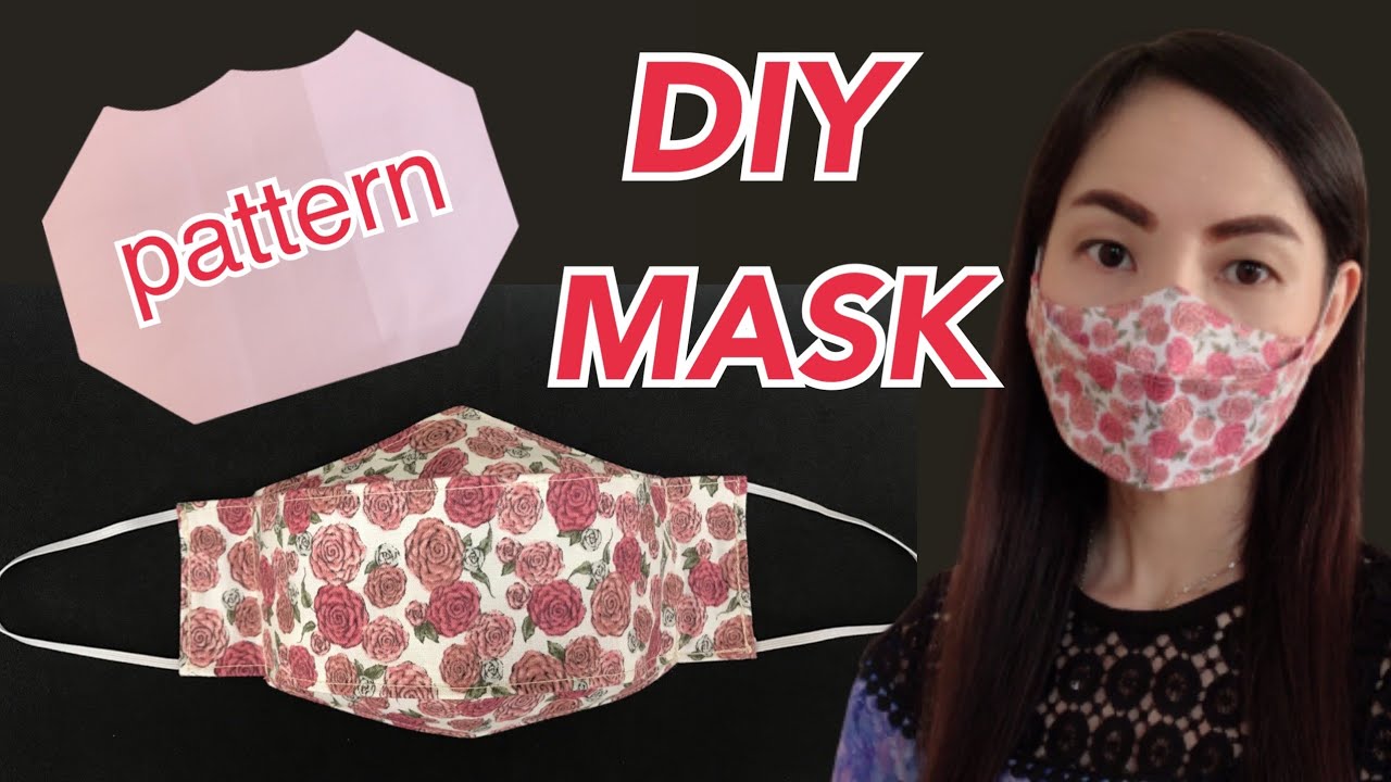 Diy Fabric Face Mask 3D At Home Easy Tutorial | สอนวิธีทำหน้ากากอนามัยแบบผ้า 3D วาดแพทเทิร์นเองง่ายๆ