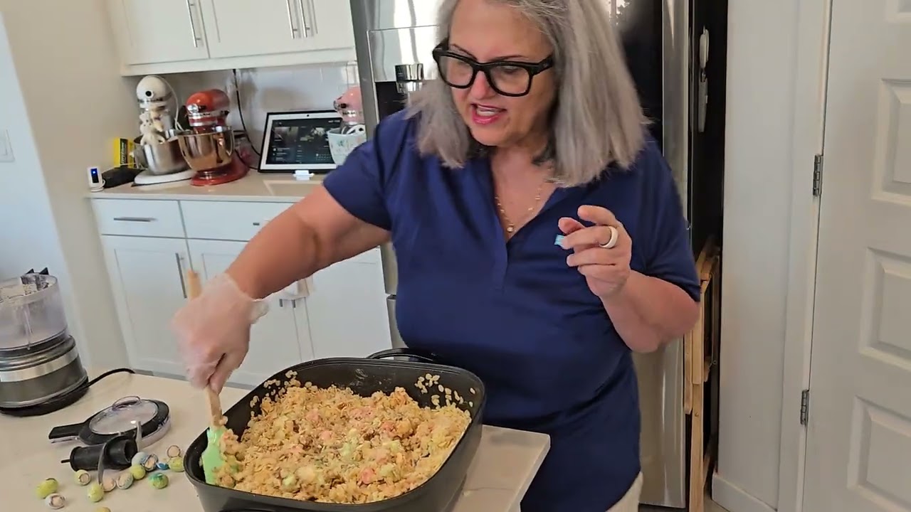 Rice Krispy Treats with Robin Eggs