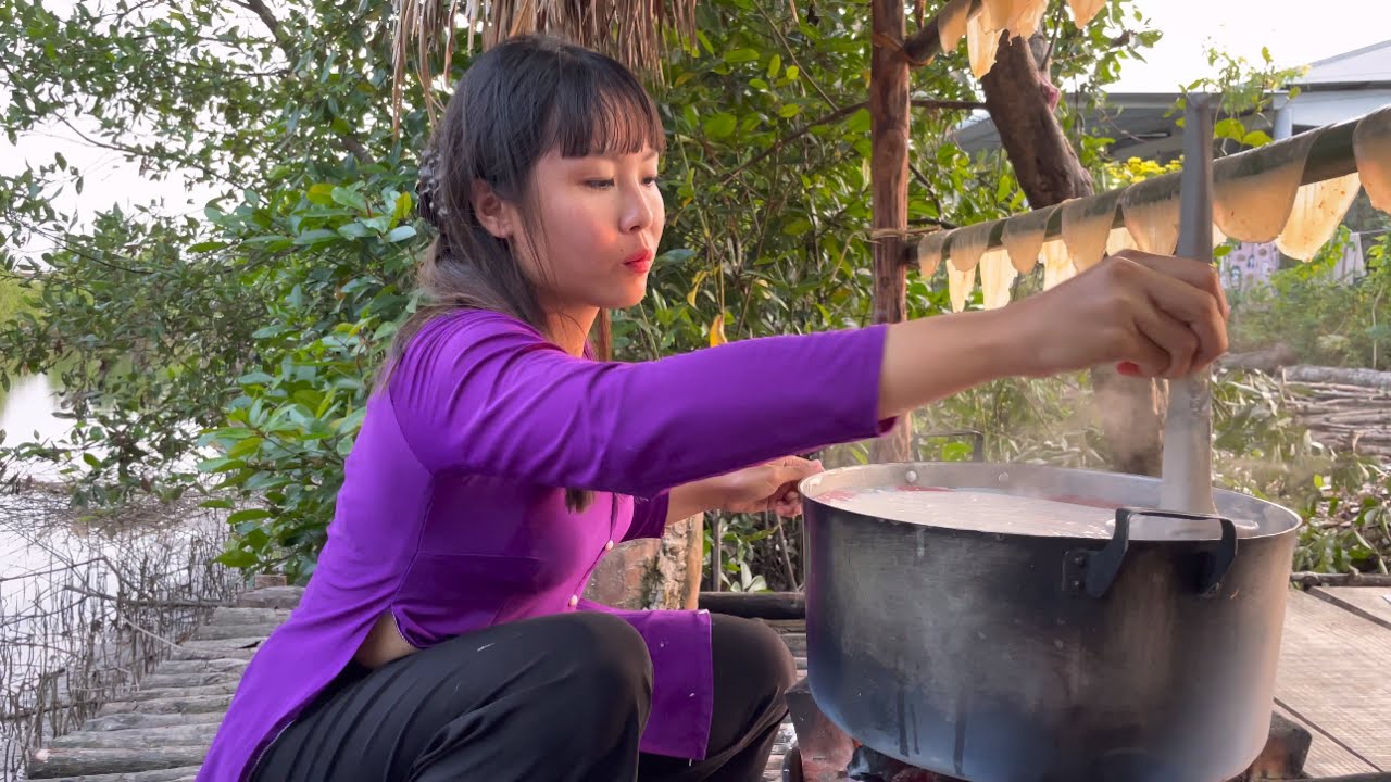 CÁCH LÀM BÁNH PHỒNG TÔM ĐƠN GIẢN ĐẶC SẢN CÀ MAU NIỀM VUI KHI GẶP LẠI CÔ NHÍ  | thôn nữ cà mau