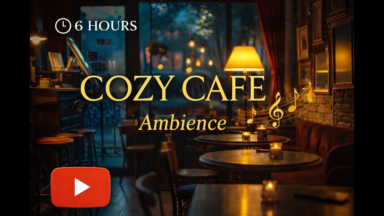 Cozy Cafe Background Music ☕ | Warm & Calm Cafe Ambience (6 Hours)