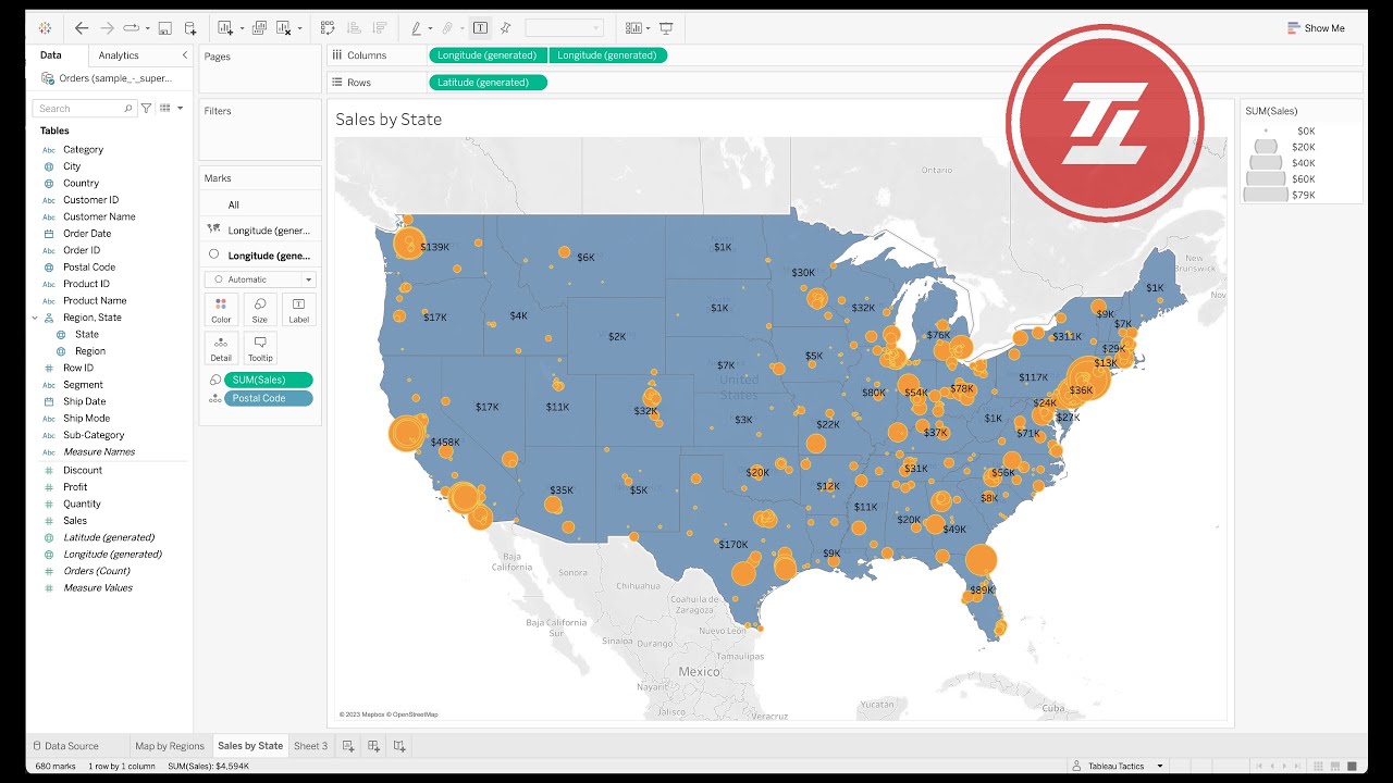 Tableau Tactics - Create a Map with an Overlay in Tableau in 2 Minutes! (Dual-Axis Map)