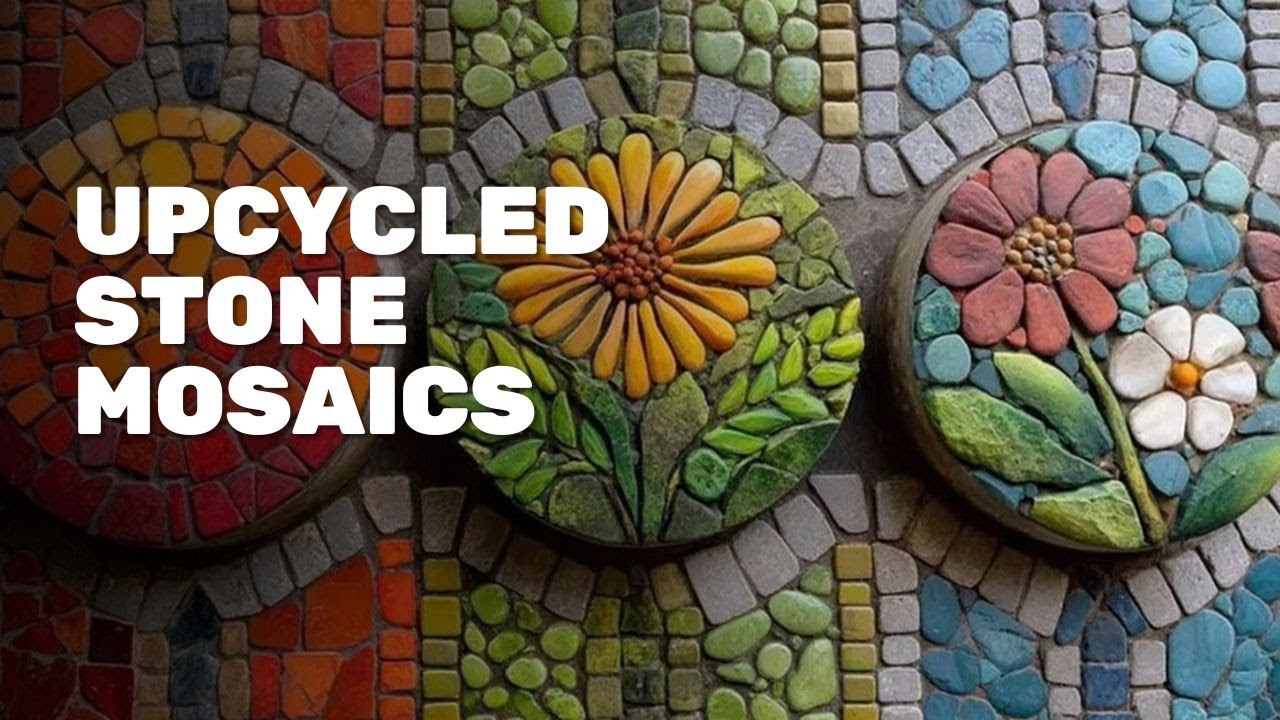 🪨🌸 Креативные садовые дорожки с мозаикой из переработанного камня | Экологичные идеи для творчест...