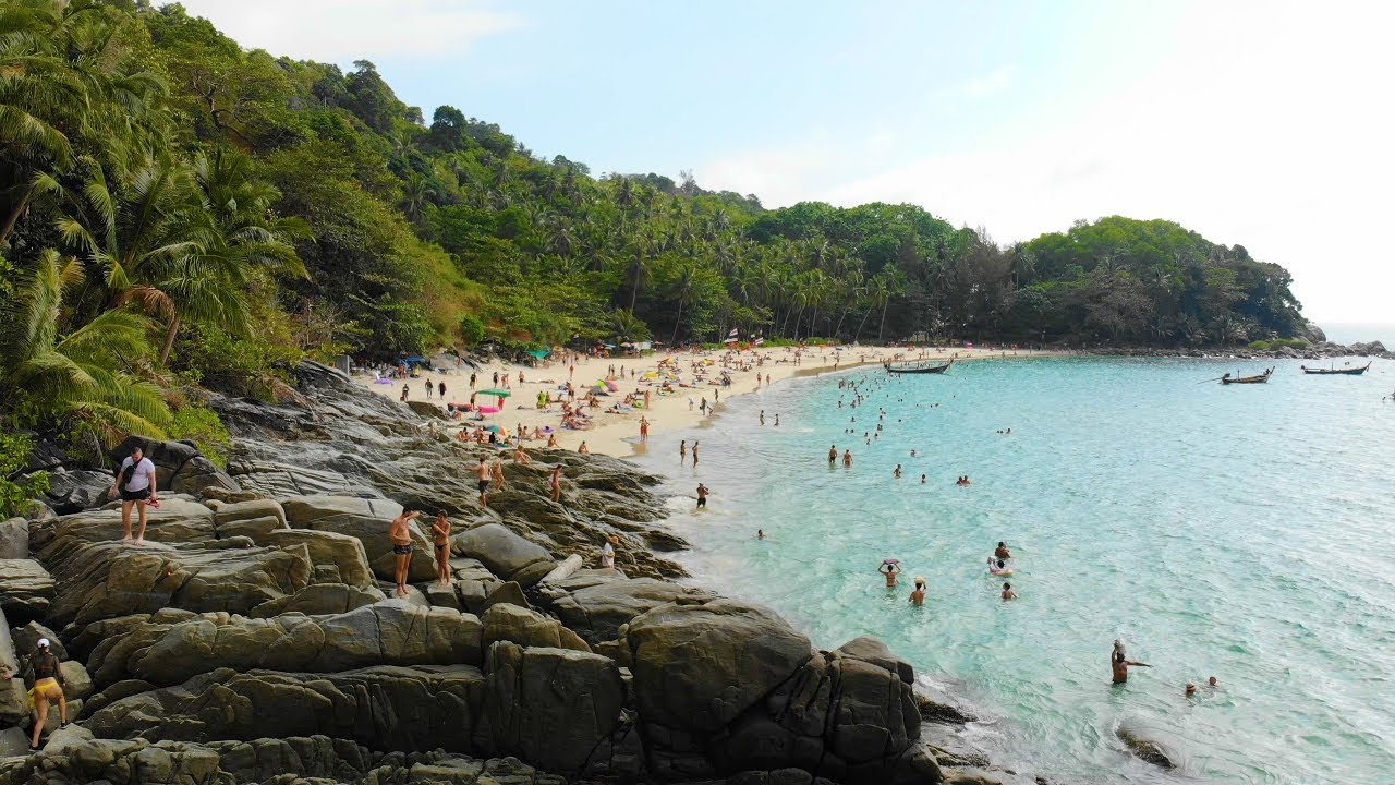 Freedom Beach by drone, Phuket, Thailand (2025) (4K)