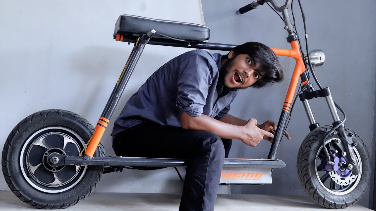 how to make Mini electric Motorcycle || DIY Project @CreativeScienceOfficial