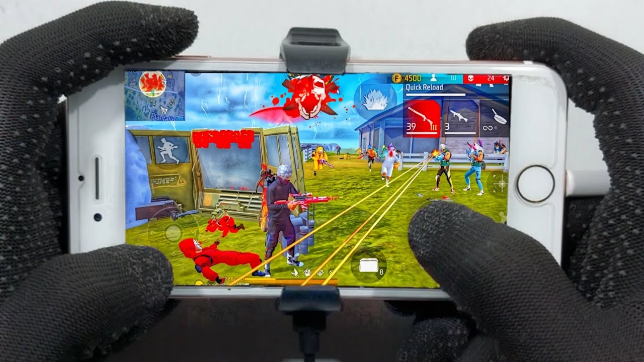 Free fire live hand cam 🔥IPhone 7 ma god level game play + 999 DPI 💯