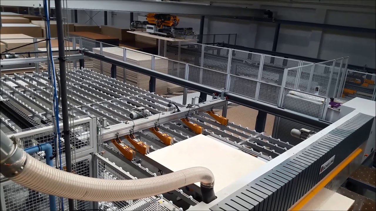 Automatisch platenmagazijn en opdeelzagen van Drenth