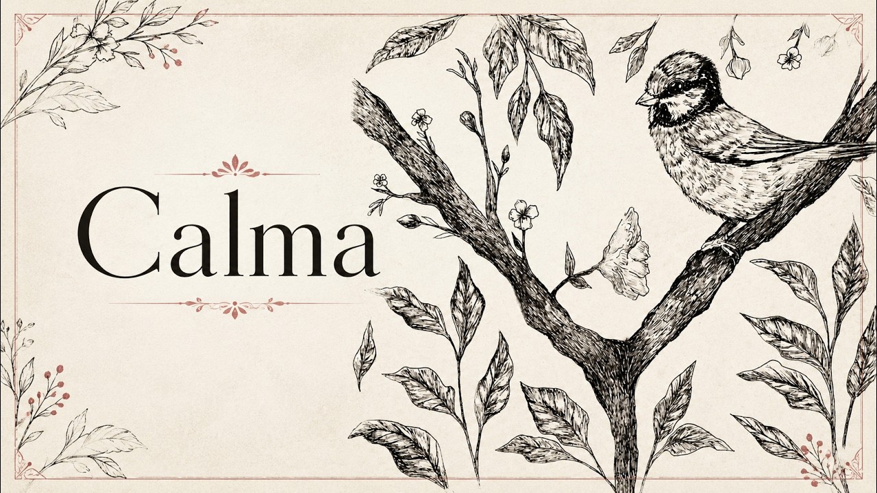 Sketchbook time: pajarito en rama | dibujo en calma (B/N)