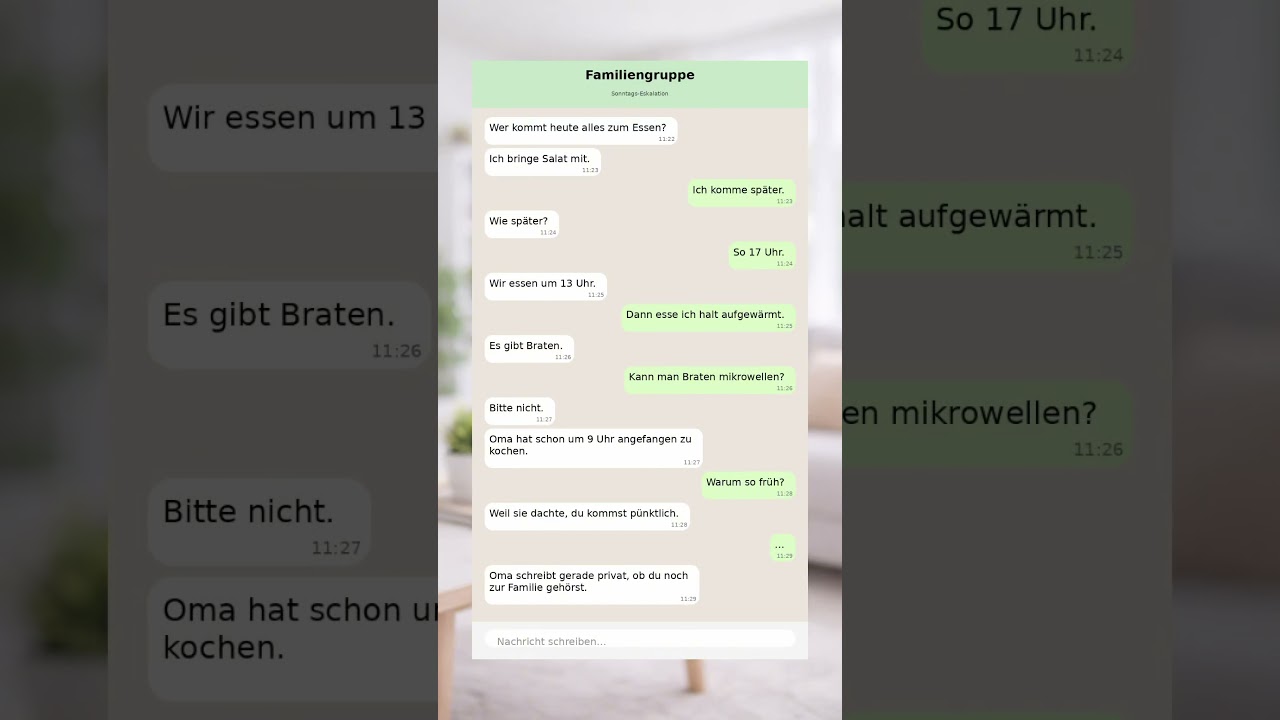 Wer kommt auch immer viel sp&auml;ter als geplant?😂 #familie #chats #lustig #funny #shorts