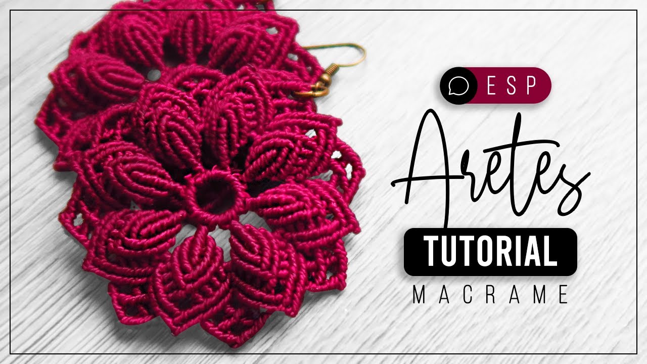 Mandala Monocromática » ☀️  tutorial | como hacer aretes de hilo | diy ● Macrame #211
