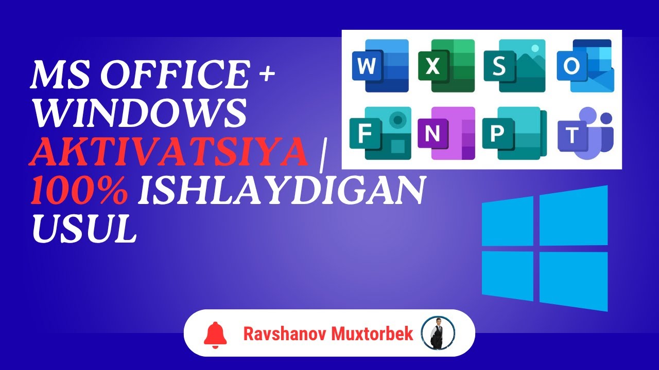 MS Office + Windows Aktivatsiya | 100% Ishlaydigan Usul | Bosqichma-bosqich Qo‘llanma
