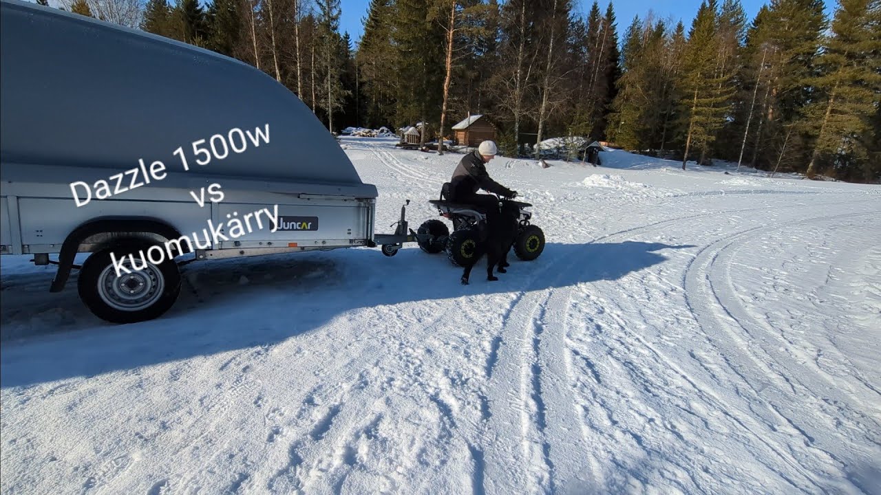 Dazzle 1500w kuomukärry perässä