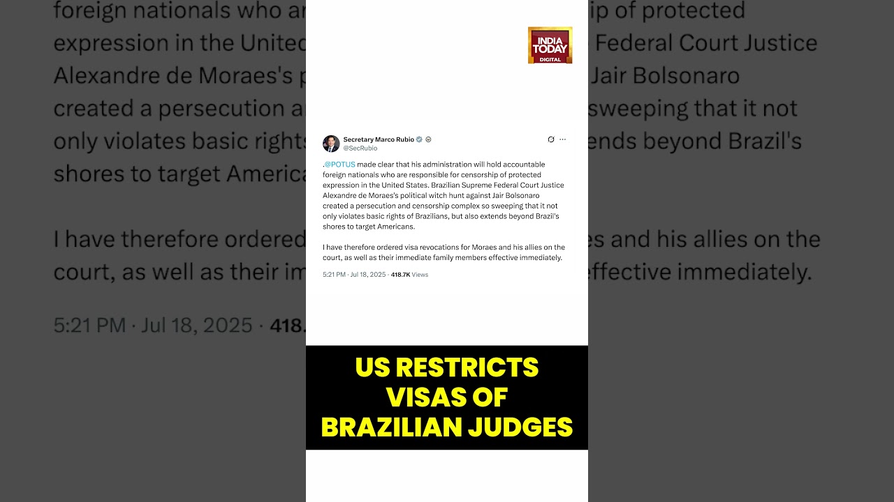 Citing Jair Bolsonaro Case, US Restricts Visas Of Brazilian Judicial Officials | India Today