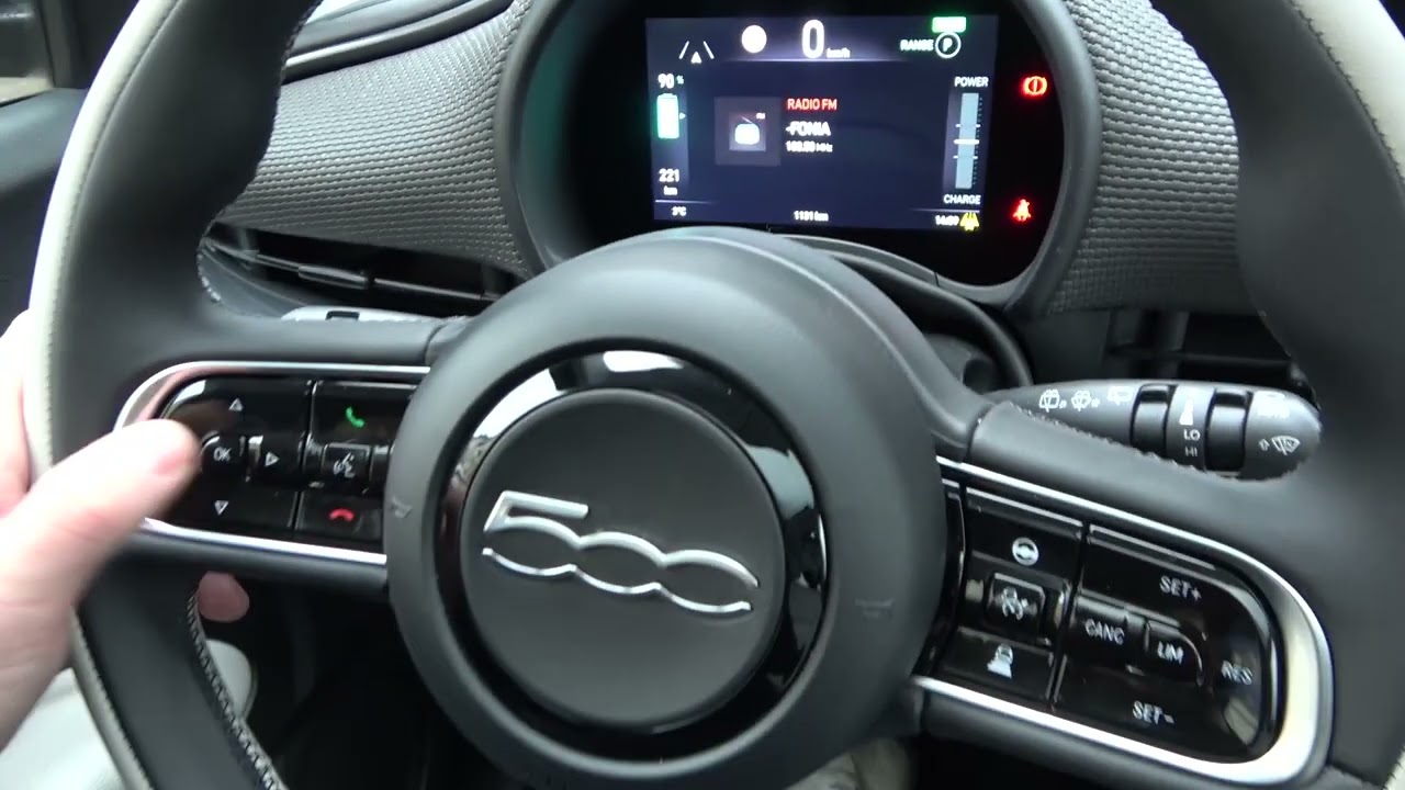 How to Enter Audio Menu on Speedometer Display in Fiat 500 Electric ( 2020 - now )