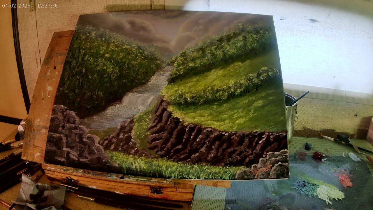 Landscape in Oils - Finishing the Painting