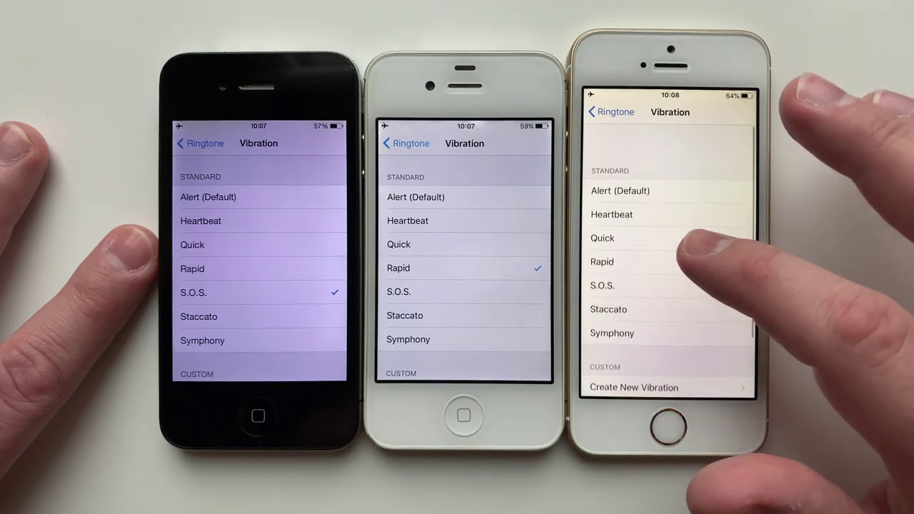 iPhone 4 vs iPhone 4S vs iPhone SE 2016 Vibration Motors