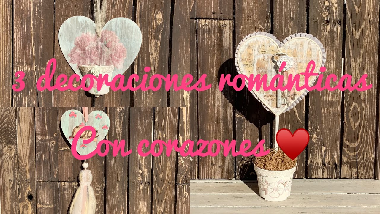 3 decoraciones románticas con corazones