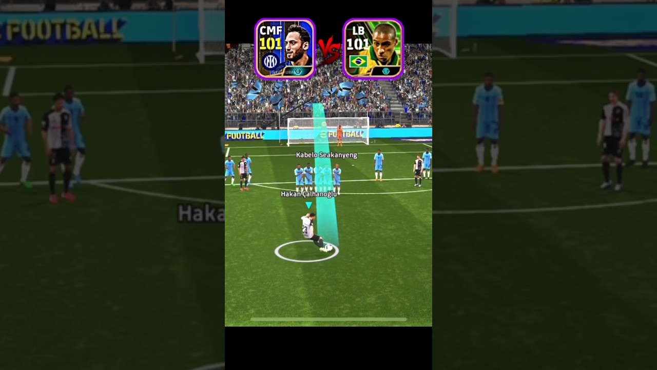 The Best Knuckle Free-kicks ||  RobertoCarlos Vs Calhanoglu 🥶☠️#efootball #pesofficial #pesreview