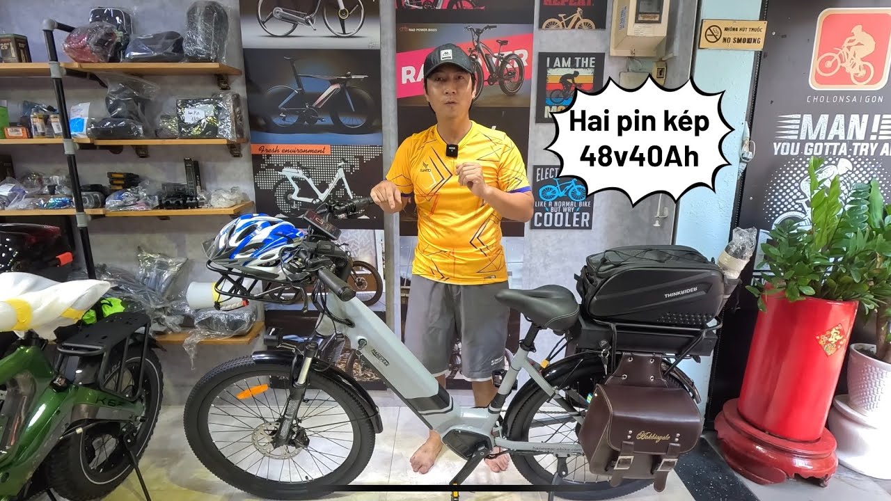 Nâng cấp Xe Đạp Điện Trợ Lực #HANEVEAR #YOYO Hai Pin 40Ah 48v1000w Thương hiệu chất lượng Châu Âu