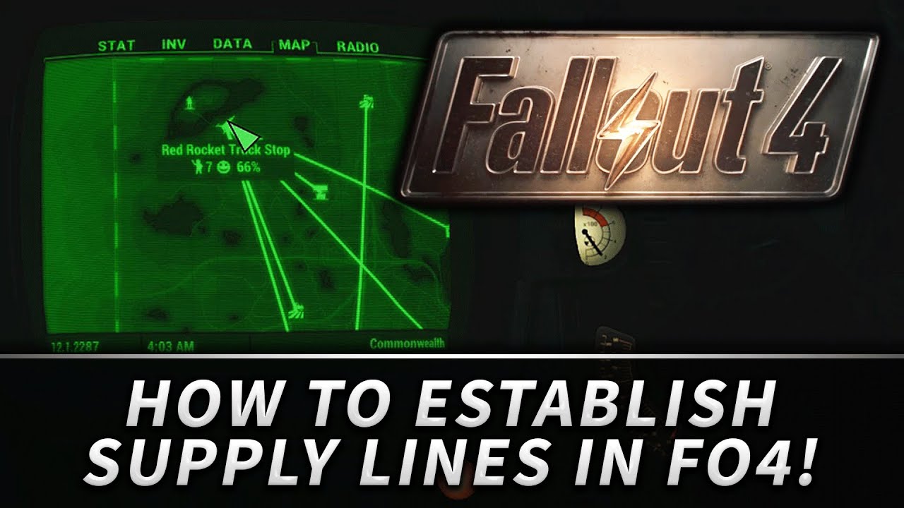 FALLOUT 4: Как наладить линии снабжения между поселениями!