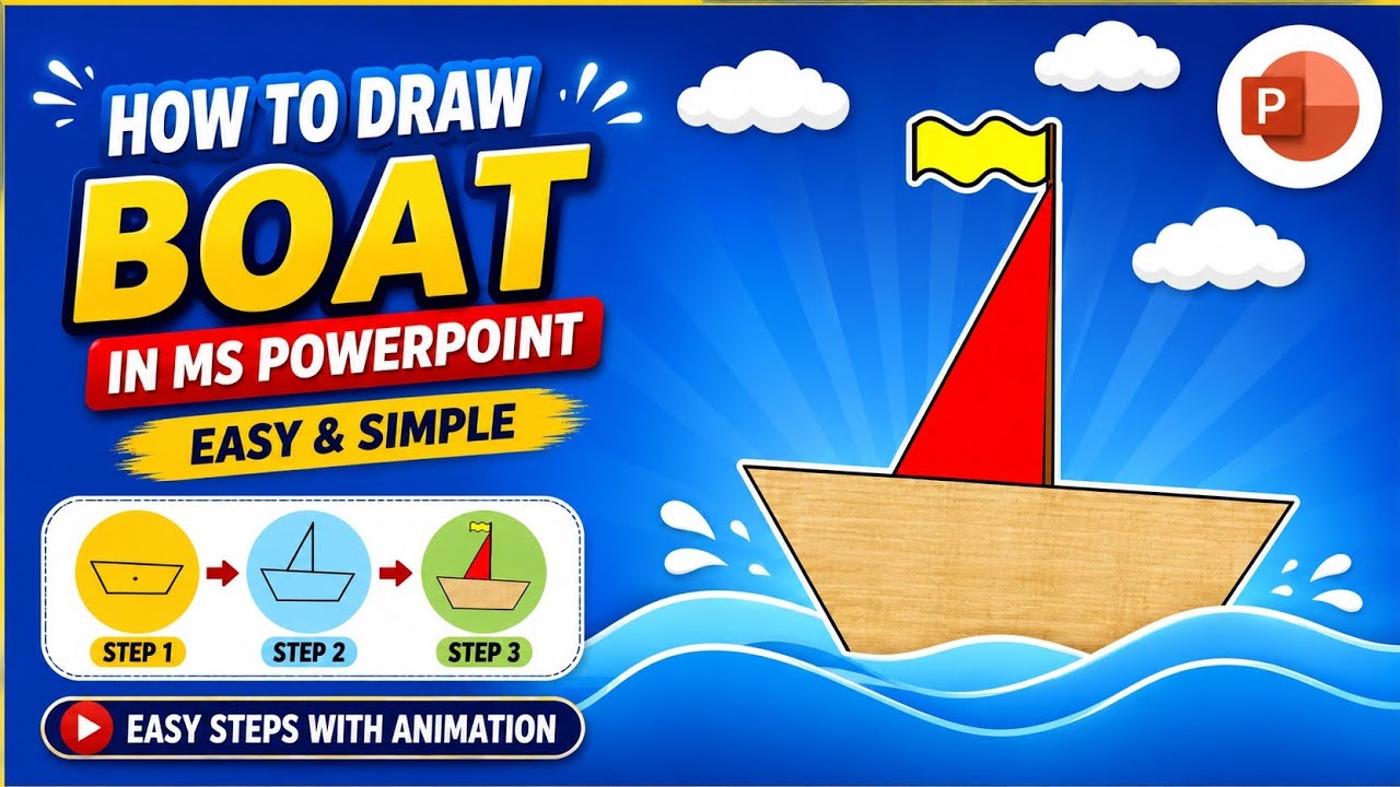 How to make boat || Ms PowerPoint 2007