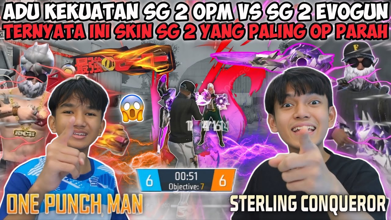 ADU KEKUATAN SG 2 OPM VS SG 2 JUTA EVOGUN!! TERNYATA INI SKIN SG 2 YANG PALING OP PARAH?😱