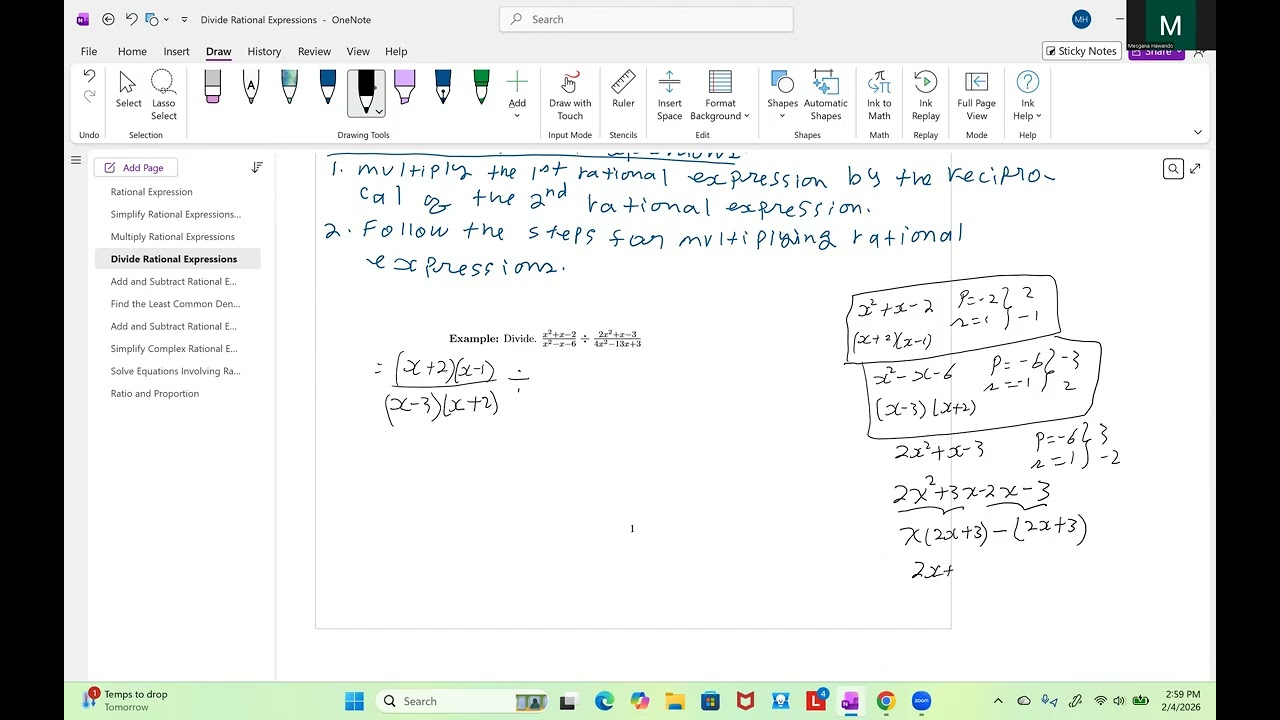 Divide Rational Expressions