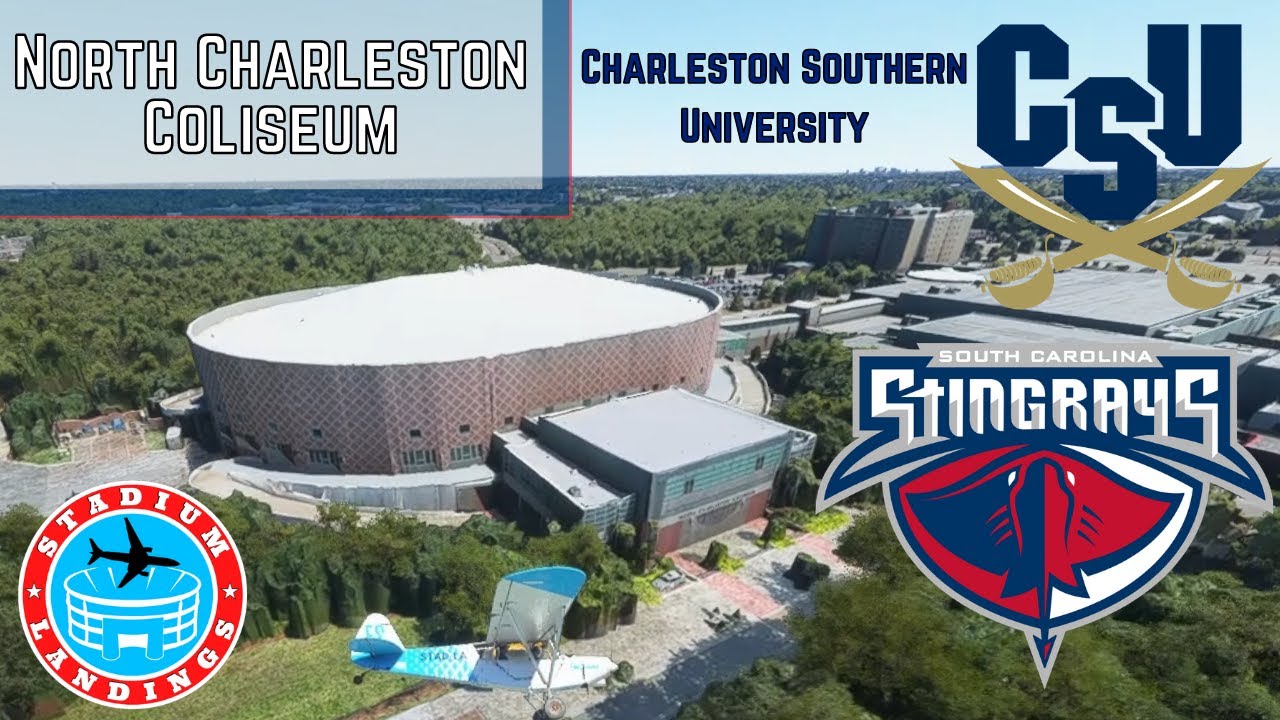 North Charleston Coliseum - Microsoft Flight Simulator STADIUM LANDING!