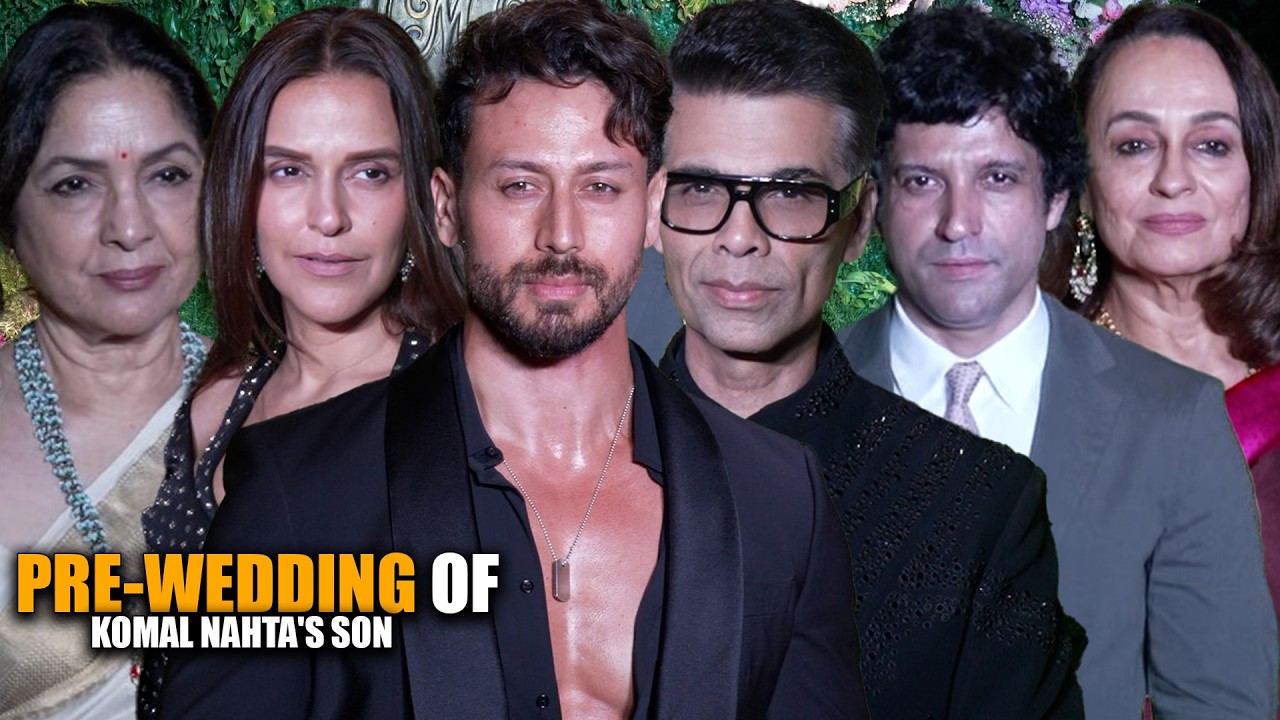 Tiger Shroff, Karan Johar, Neha dhupia, Farhan Akhtar Arrives At Pre-Wedding Of Komal Nahta's Son