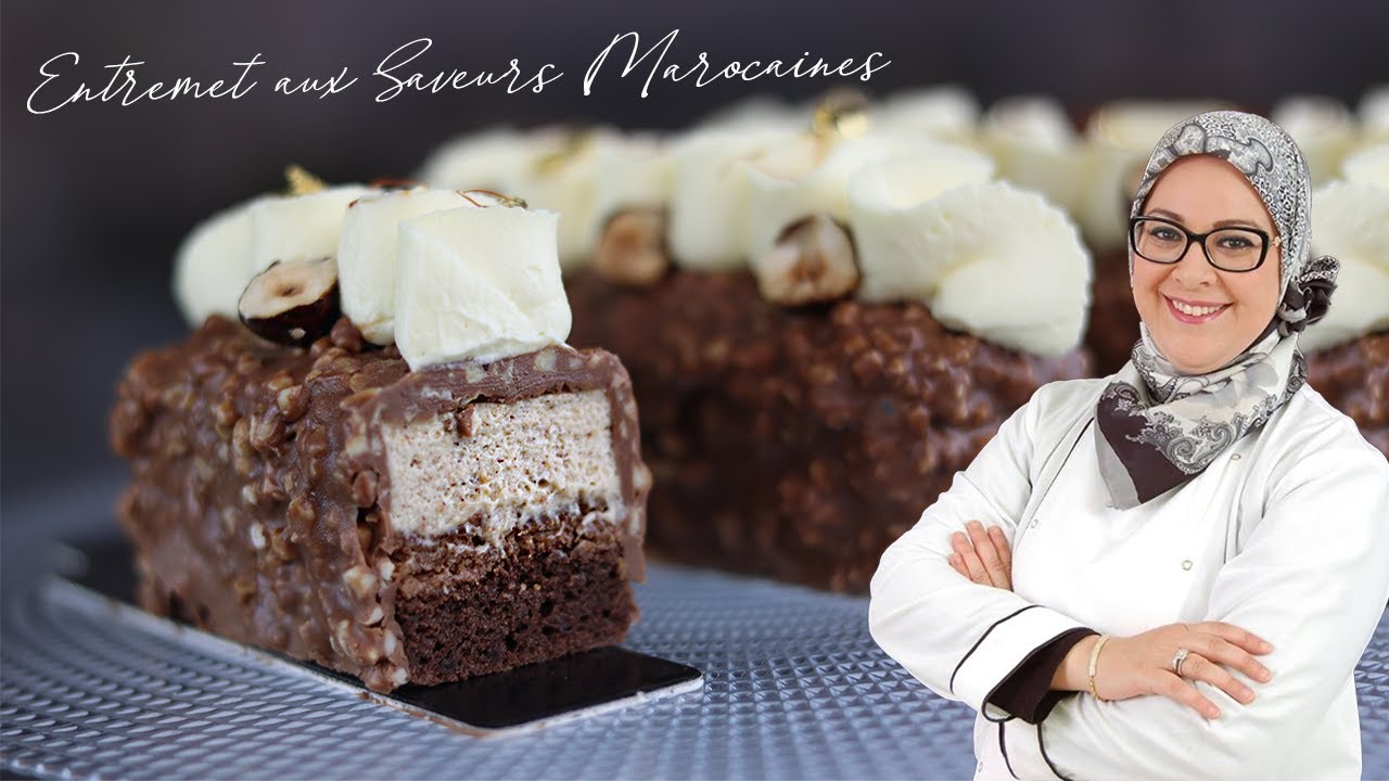 حلوى عصرية و راقية بنكهات مغربية : آملو و الزعفران - Entremets aux Saveurs Marocaines