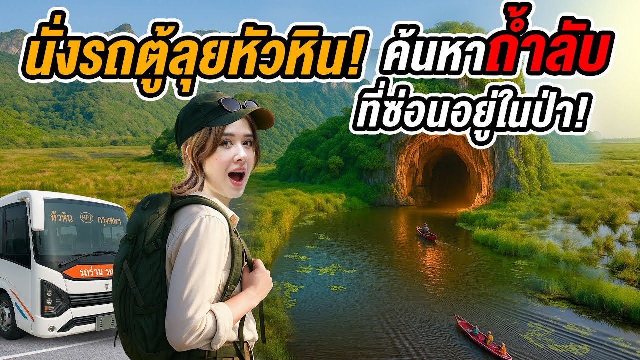 แบกเป้นั่งรถตู้ จากกรุงเทพไปหัวหิน ลุยถํ้าลับที่ต้องนั่งเรือไปเท่านั้น! กินอาหารท้องถิ่น