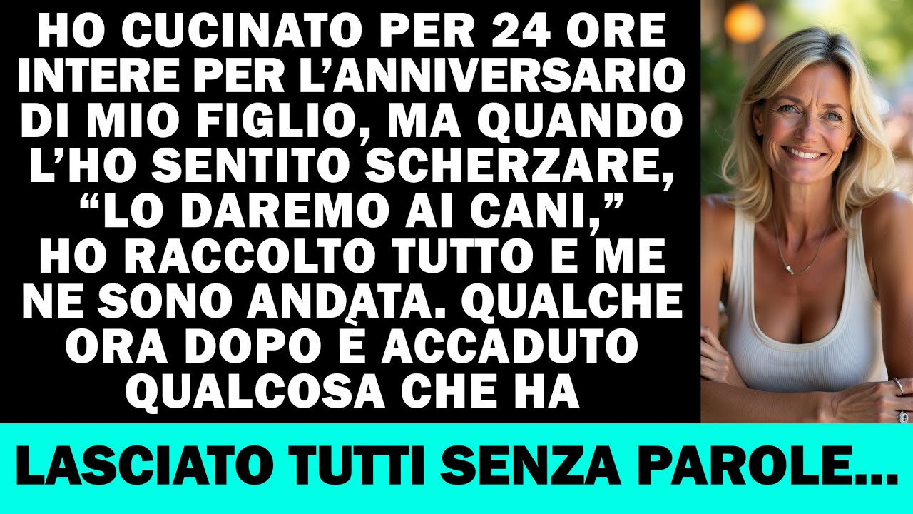 Ho cucinato senza sosta, mio figlio ironizzò: “Per i cani.” Io portai via tutto...