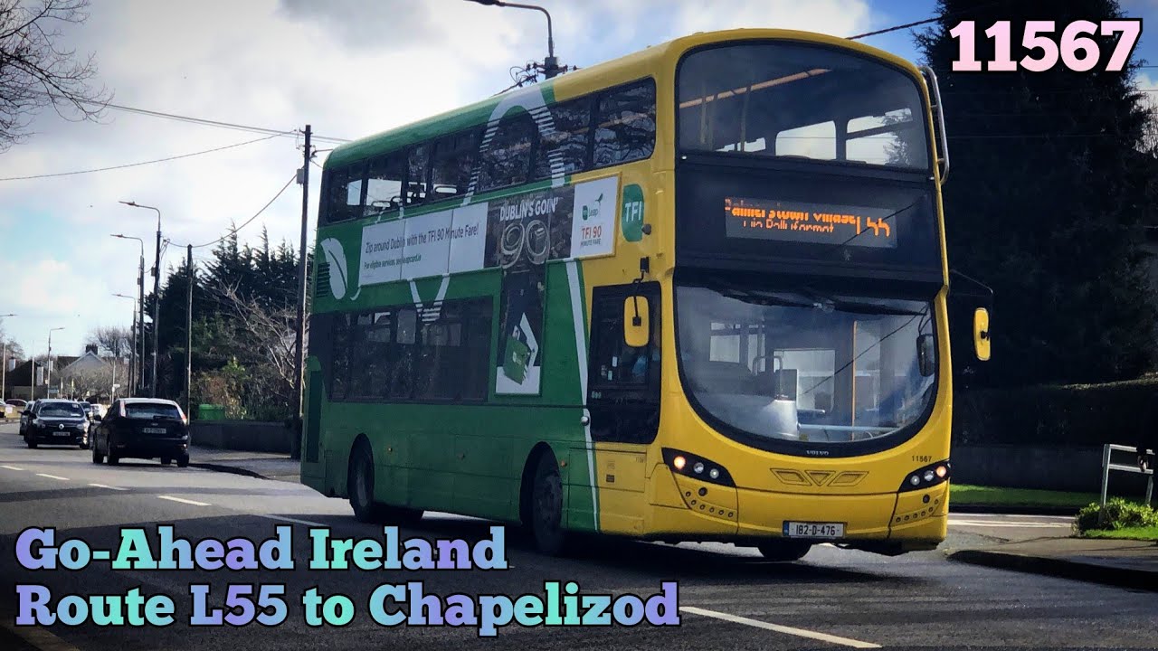 Go-Ahead Ireland | Trasa L55 (Palmerstown &ndash; Chapelizod) | Pełna wizualizacja trasy | 11567 (182-D...