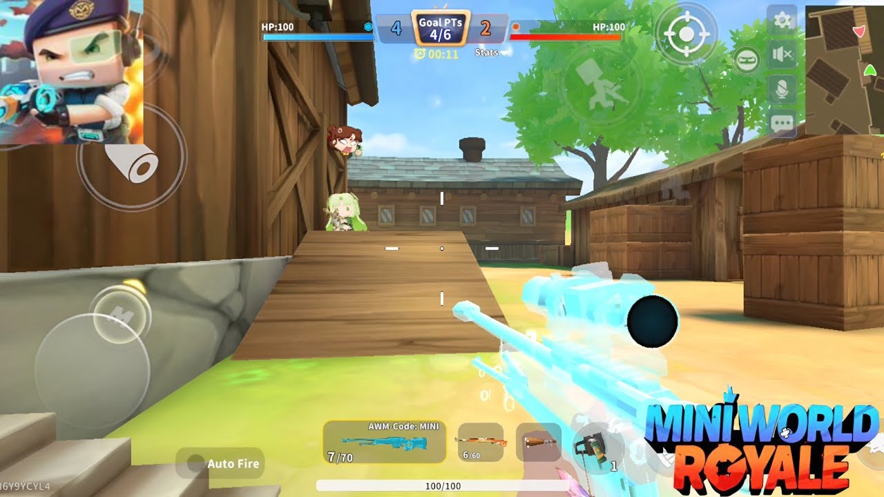 Mini World Royale — сразитесь 1 на 1 с профессиональной девушкой-игроком!