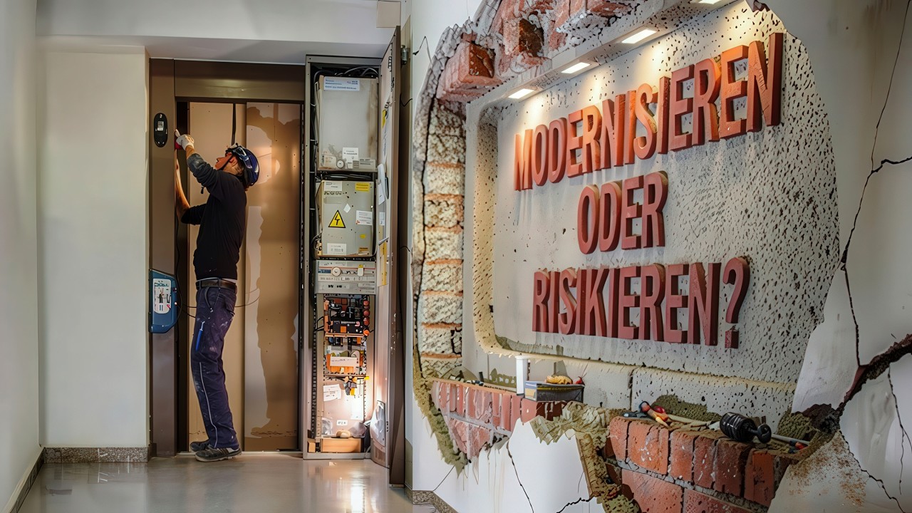25 Jahre alter Lift wird im Mehrfamilienhaus modernisiert