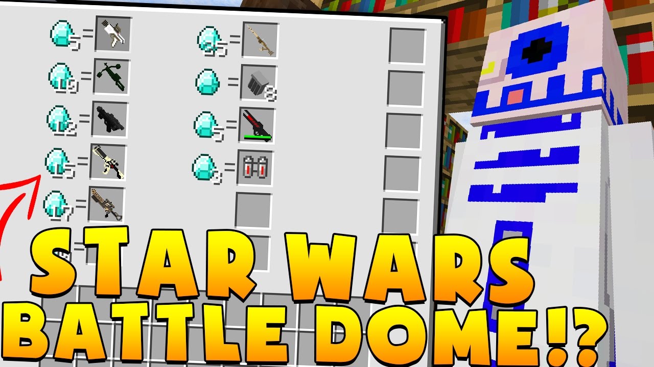 Minecraft OP STAR WARS MODDED BATTLEDOME CHALLENGE - Minecraft Mod | JeromeASF