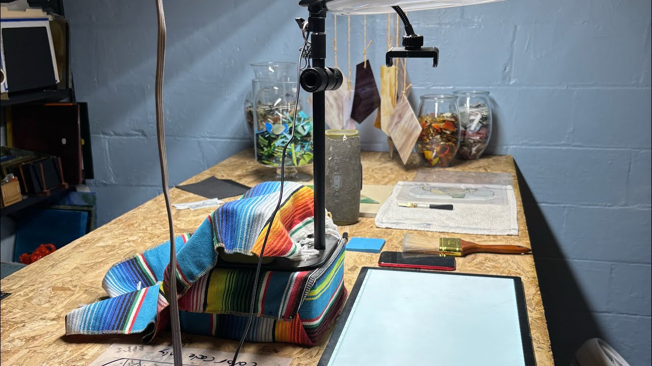 Stain Glass leading 9x4 green wing Luna moth 