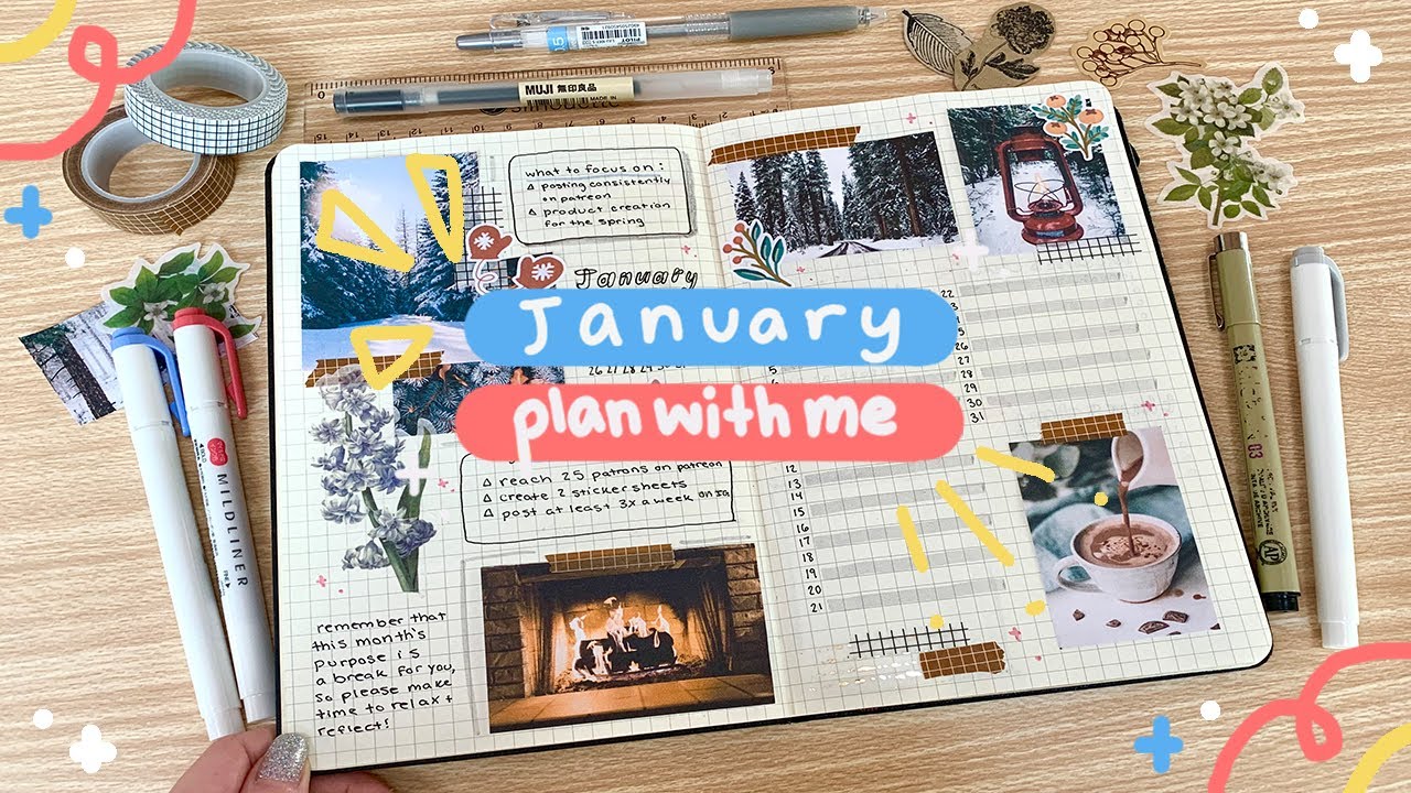 PLAN WITH ME | January 2020 Bullet Journal Set Up ✨