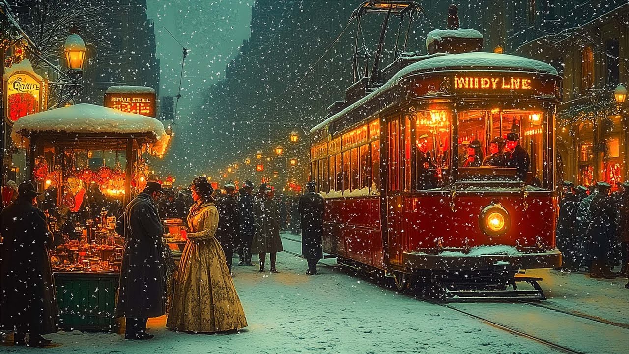 Cozy 1950's Coffee Shop at New York: Vintage Holiday Classics &  Vintage Soul  Songs ❄️