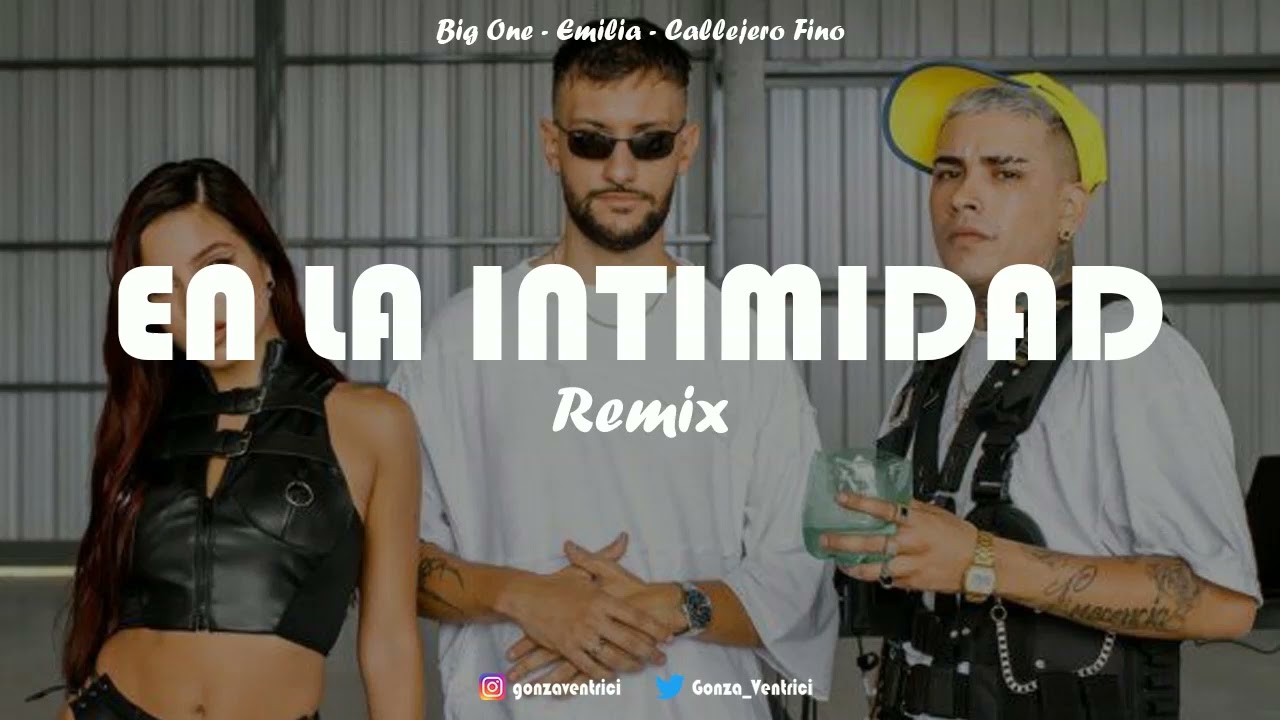 EN LA INTIMIDAD REMIX | BIG ONE & Emilia & Callejero Fino | Gonza Ventrici