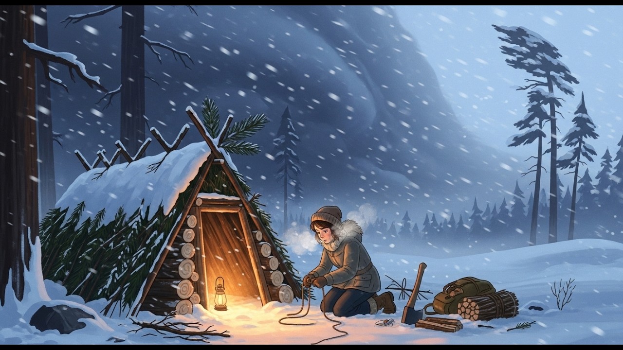 ❄️She Built a Shelter Before the Blizzard Came — A Quiet Winter Survival Story