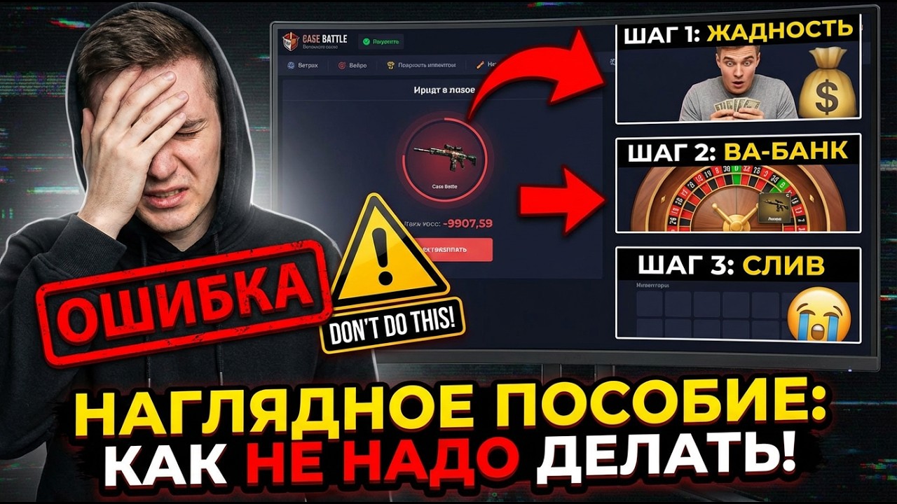 ОШИБКИ НА CASE BATTLE! НАГЛЯДНОЕ ПОСОБИЕ КАК НЕ НАДО ДЕЛАТЬ ПОЭТАПНО (CS2/КС2)