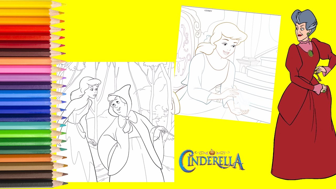 Disney Cinderella Coloring Pages Princess Cinderella Villains Madame Tremaine Coloring Book