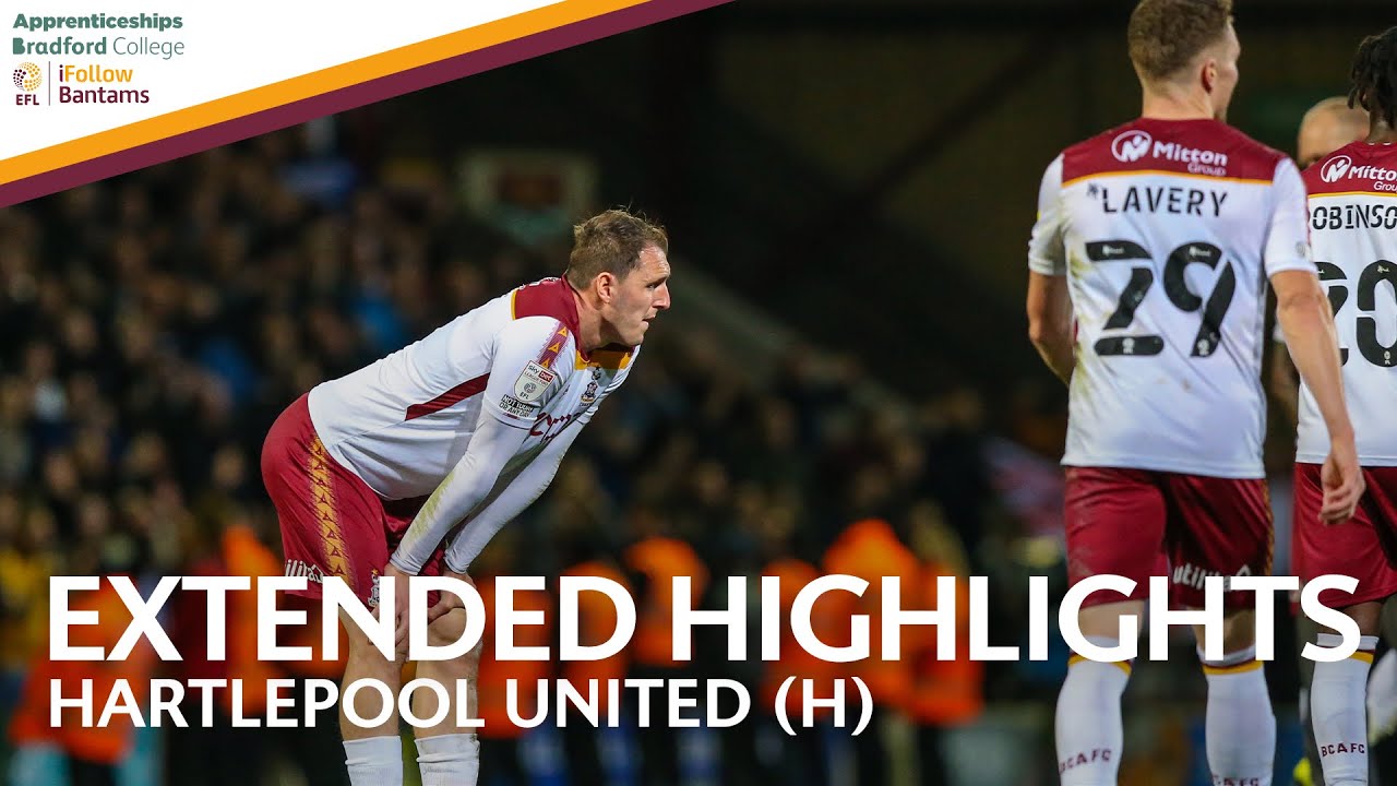 EXTENDED HIGHLIGHTS: Bradford City v Hartlepool United