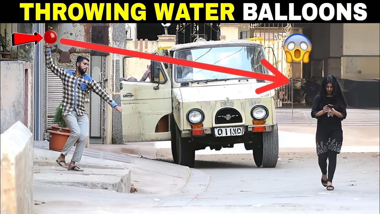 Throwing Water Balloons with twist | Throwing Water Balloons Prank |Part 3 | Prakash Peswani Prank |