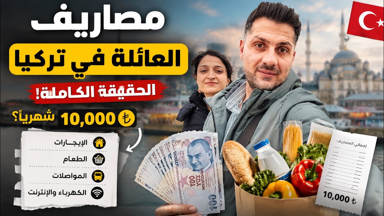 مصاريف العائلة في تركيا 🇹🇷 كم تصرف عائلة 4 نفرات شهريًا؟ | 4K
