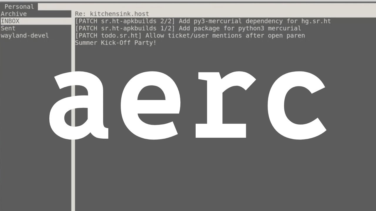 aerc - a pretty good email client - mit Nextcloud Anbindung und Gmail Synchronisation
